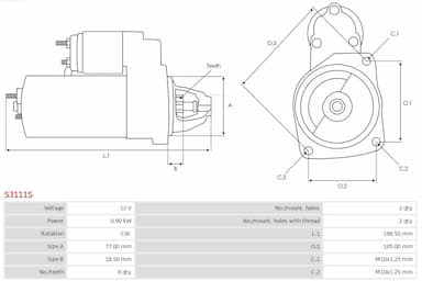 Starteris AS-PL S3111S 5