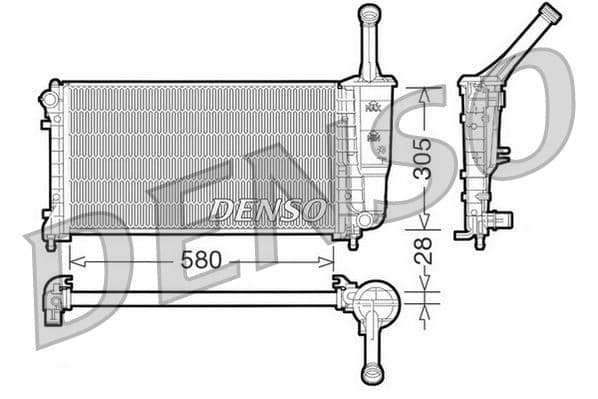 Radiators, Motora dzesēšanas sistēma DENSO DRM09106 1