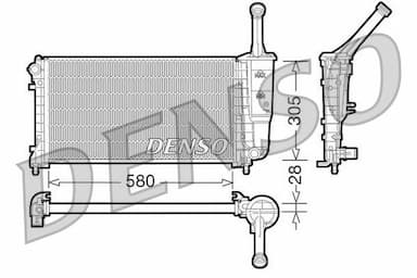 Radiators, Motora dzesēšanas sistēma DENSO DRM09106 1