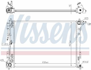 Radiators, Motora dzesēšanas sistēma NISSENS 606604 6