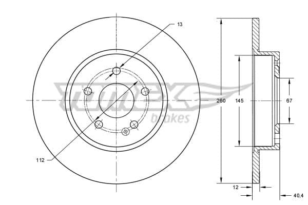 Bremžu diski TOMEX Brakes TX 74-06 1