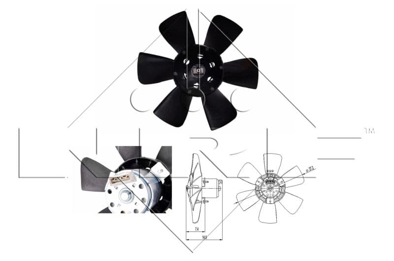 Ventilators, Motora dzesēšanas sistēma NRF 47390 1