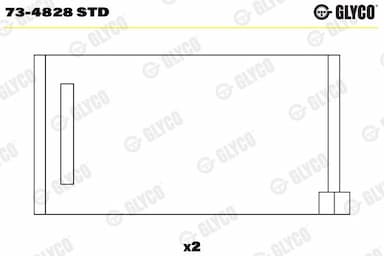 Sadales vārpstas gultnis GLYCO 73-4828 STD 1