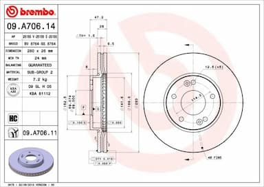 Bremžu diski BREMBO 09.A706.11 1