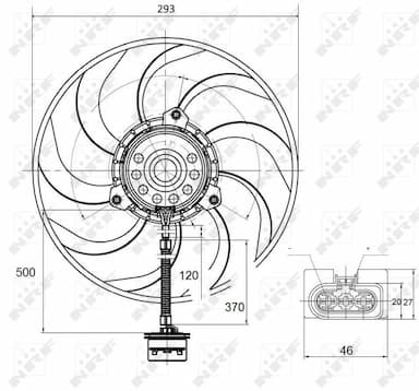 Ventilators, Motora dzesēšanas sistēma NRF 47373 2