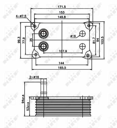 Eļļas radiators, Motoreļļa NRF 31071 5