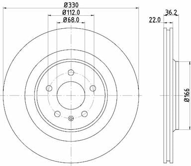 Bremžu diski HELLA 8DD 355 128-741 4