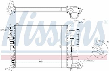 Radiators, Motora dzesēšanas sistēma NISSENS 61335A 5