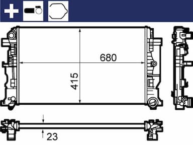 Radiators, Motora dzesēšanas sistēma MAHLE CR 1710 000S 1