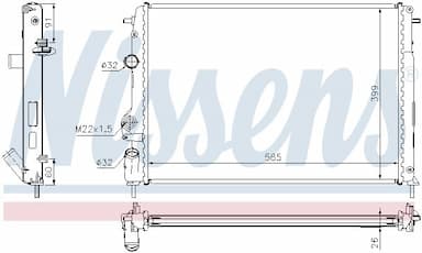 Radiators, Motora dzesēšanas sistēma NISSENS 63896A 5