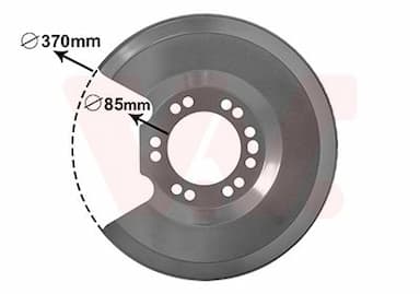 Dubļu sargs, Bremžu disks VAN WEZEL 1828373 1