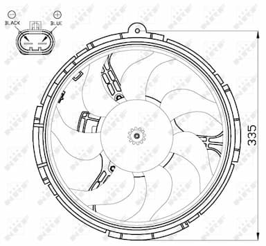 Ventilators, Motora dzesēšanas sistēma NRF 47505 3