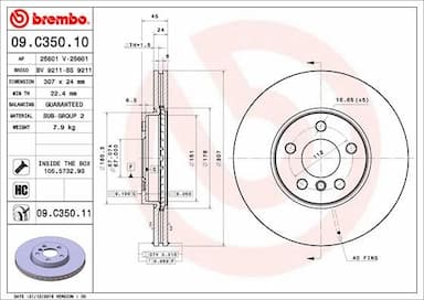 Bremžu diski BREMBO 09.C350.11 1