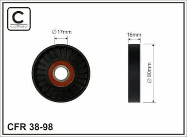 Spriegotājrullītis, Ķīļrievu siksna CAFFARO 38-98 1