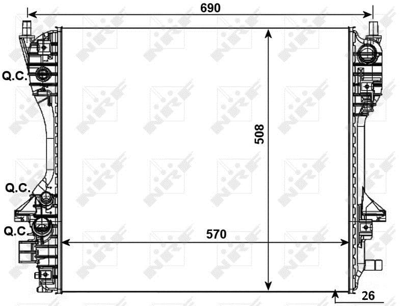 Radiators, Motora dzesēšanas sistēma NRF 53012 1