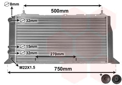 Radiators, Motora dzesēšanas sistēma VAN WEZEL 03002026 1