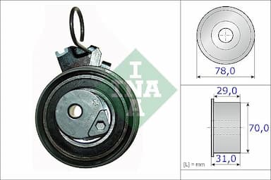 Spriegotājrullītis, Gāzu sadales mehānisma piedziņas siksna INA 531 0532 10 1