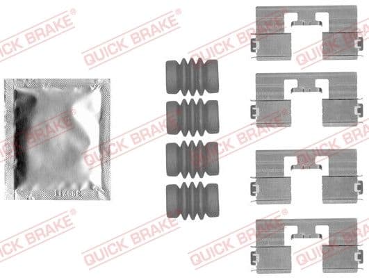 Piederumu komplekts, Disku bremžu uzlikas QUICK BRAKE 109-1818 1