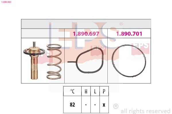 Termostats, Dzesēšanas šķidrums EPS 1.880.961 1