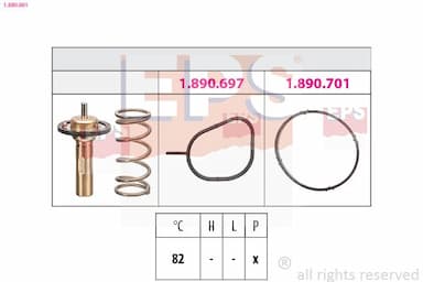 Termostats, Dzesēšanas šķidrums EPS 1.880.961 1