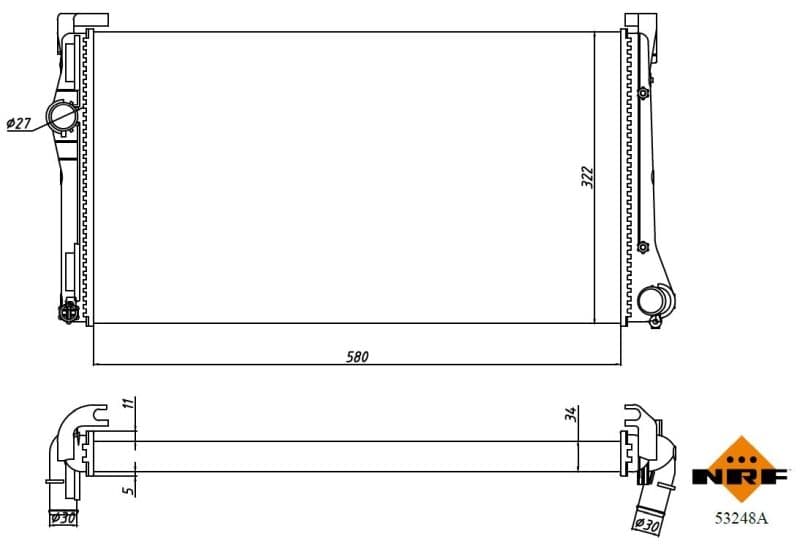 Radiators, Motora dzesēšanas sistēma NRF 53248A 1