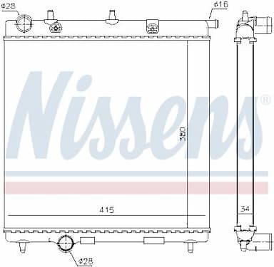 Radiators, Motora dzesēšanas sistēma NISSENS 63505 6