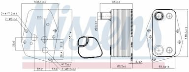 Eļļas radiators, Motoreļļa NISSENS 90904 6