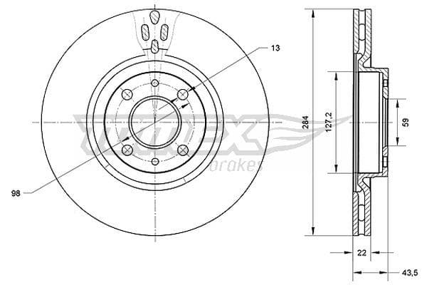 Bremžu diski TOMEX Brakes TX 70-83 1