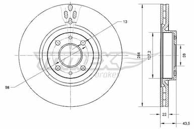 Bremžu diski TOMEX Brakes TX 70-83 1