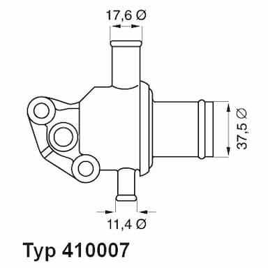 Termostats, Dzesēšanas šķidrums BorgWarner (Wahler) 410007.87D 1