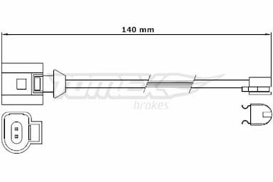 Indikators, Bremžu uzliku nodilums TOMEX Brakes TX 31-25 1