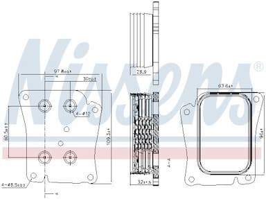 Eļļas radiators, Motoreļļa NISSENS 90777 5