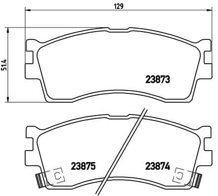 Bremžu uzliku kompl., Disku bremzes BREMBO P 30 016 1