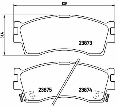 Bremžu uzliku kompl., Disku bremzes BREMBO P 30 016 1