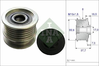 Ģeneratora brīvgaitas mehānisms INA 535 0169 10 1