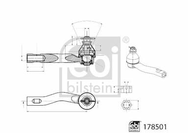 Stūres šķērsstiepņa uzgalis FEBI BILSTEIN 178501 2