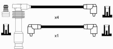 Augstsprieguma vadu komplekts NGK 0768 2