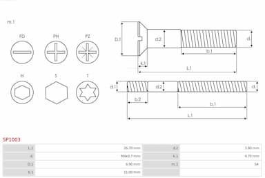 Remkomplekts, Ģenerators AS-PL SP1003 2