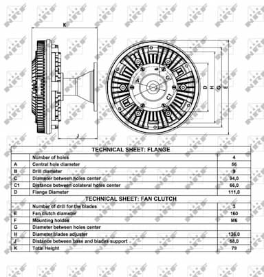 Sajūgs, Radiatora ventilators NRF 49063 5