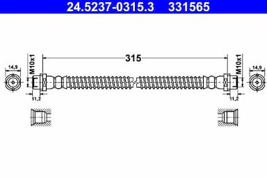 Bremžu šļūtene ATE 24.5237-0315.3 1