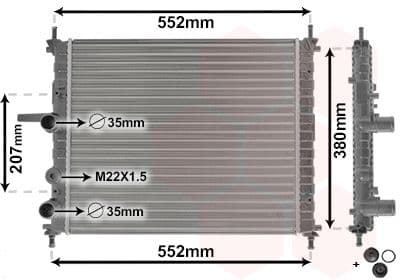 Radiators, Motora dzesēšanas sistēma VAN WEZEL 17002182 1