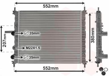 Radiators, Motora dzesēšanas sistēma VAN WEZEL 17002182 1