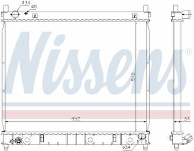 Radiators, Motora dzesēšanas sistēma NISSENS 61642 5