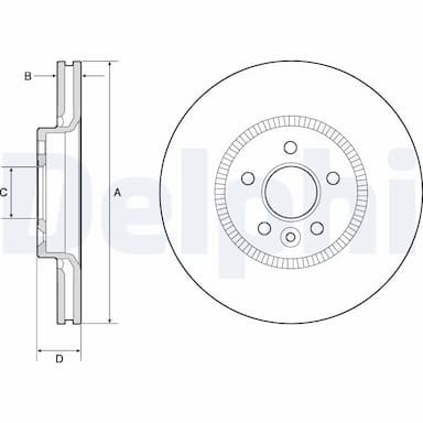 Bremžu diski DELPHI BG9184C 1