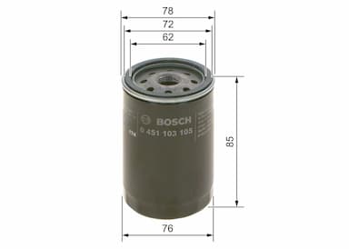 Eļļas filtrs BOSCH 0 451 103 105 5