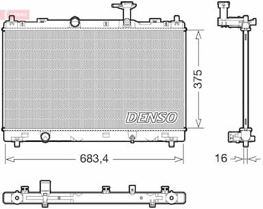 Radiators, Motora dzesēšanas sistēma DENSO DRM47038 1