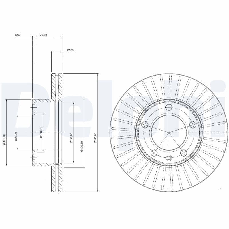 Bremžu diski DELPHI BG9692 1