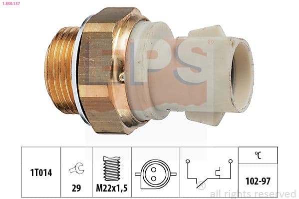 Termoslēdzis, Radiatora ventilators EPS 1.850.137 1