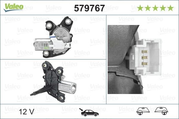 Stikla tīrītāju motors VALEO 579767 1