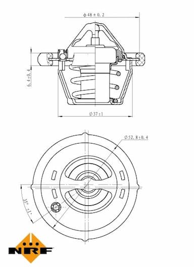 Termostats, Dzesēšanas šķidrums NRF 725187 5